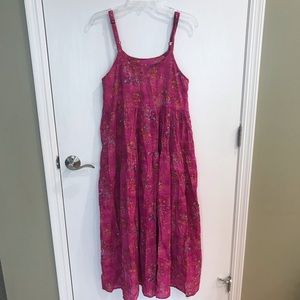 Purple dress with multi colored print